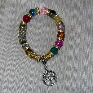 Multi color tree of life handmade bracelet